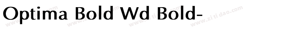 Optima Bold Wd Bold字体转换